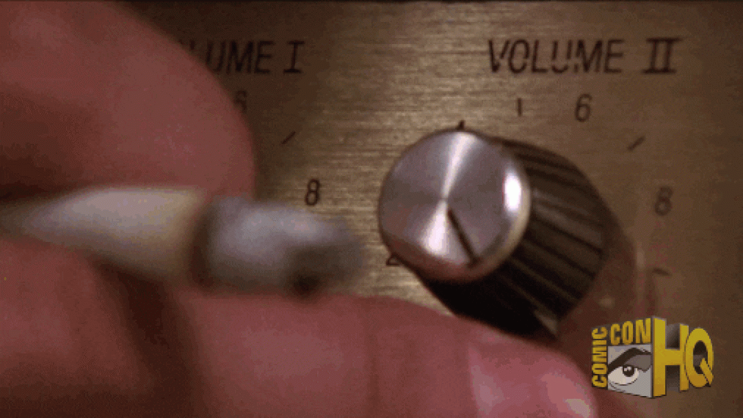 Speaker amplifiers with volume knobs that go to 11. From the movie spinal tap. 