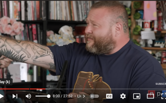 Thumbnail for the youTube video showing Action Bronson signing