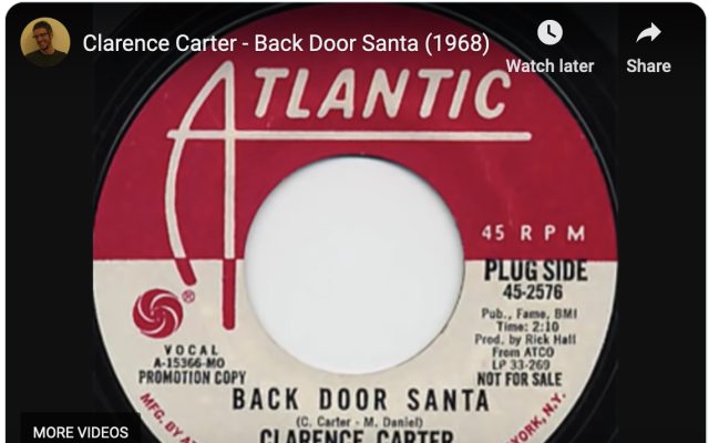 An image of a record album with the title Clarence Carter - Back Door Santa